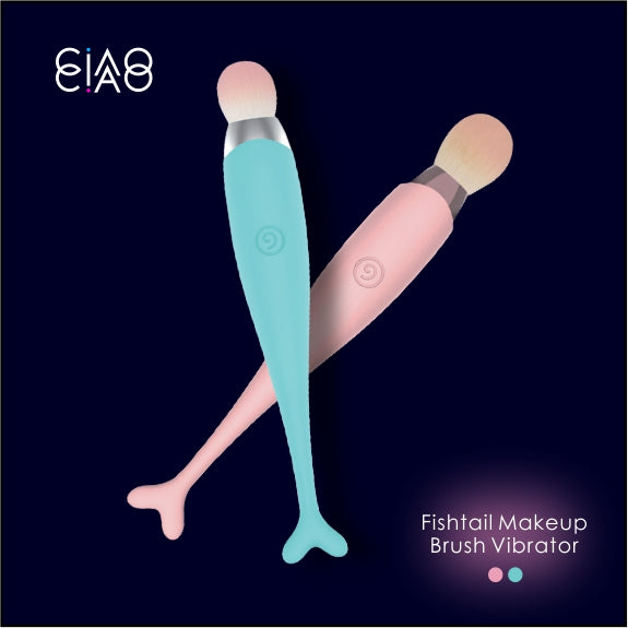 Ciao Fishtail Makeup Brush Vibrator - Dual Head Pleasure with 10 Vibrations