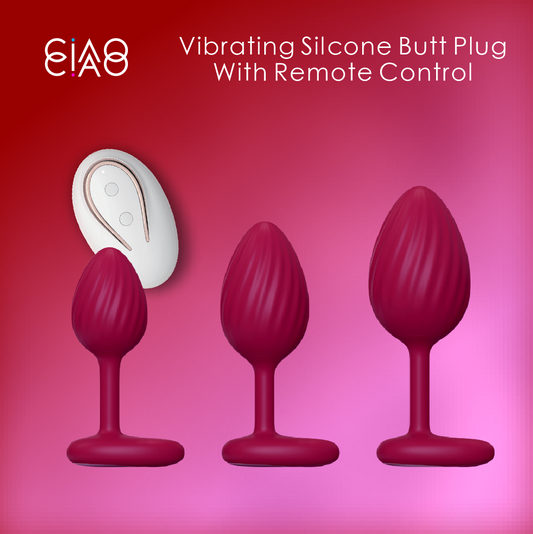 Ciao Vibrating Silicone Butt Plug Set with Remote Control - Unleash Your Pleasure